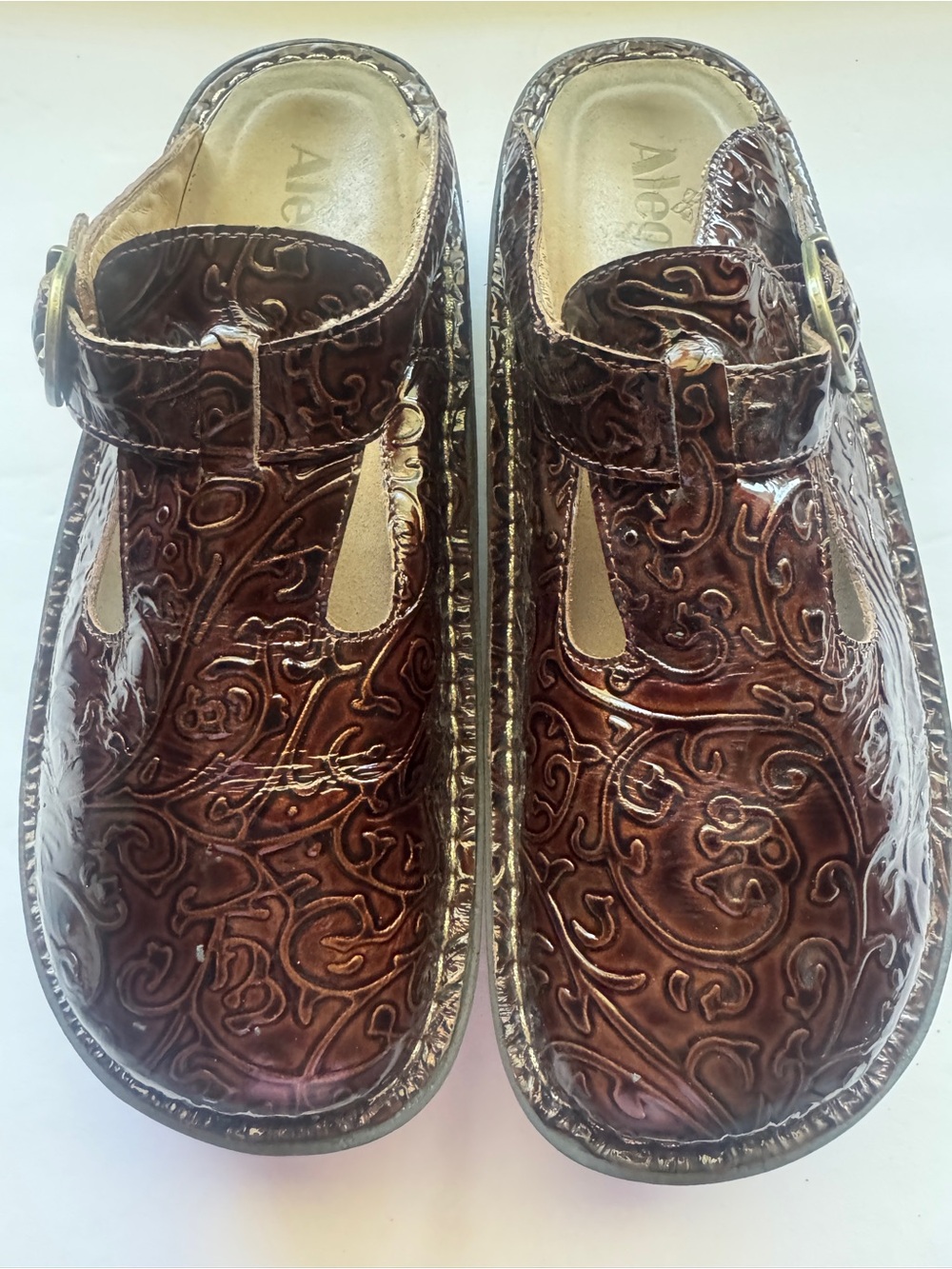Women’s PG Lite Algeria Brown Slides Nursing Shoes Mules Clogs Size 38 /US 8-8.5